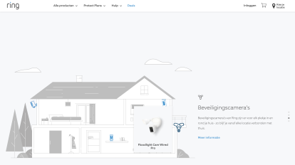 Screenshot of the Interactive House section on the Ring Homepage